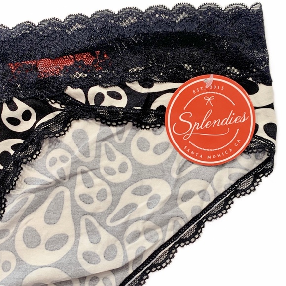 SOLD - Ghost Face Scream Bikini Panties Lace Halloween Lingerie Underwear New - Picture 4 of 10